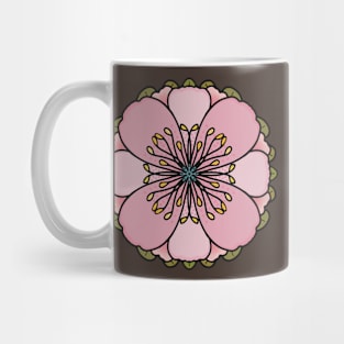 Pattern with pinkish flower, ornamental Mug